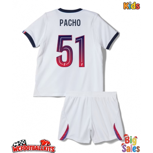Paris Saint-Germain Willian Pacho #51 Replica Away Stadium Kit for Kids 2026-27 Short Sleeve (+ pants)